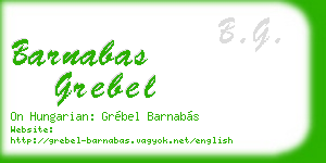 barnabas grebel business card